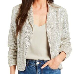 Drew silver sequin blazer